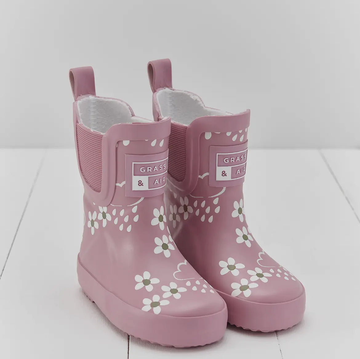 Stivaletto pioggia Grass & Air pink blossom