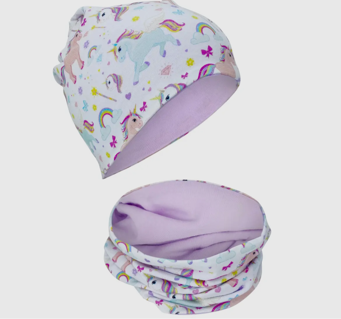 Cappellino e scaldacollo reversibile , 1-6 anni