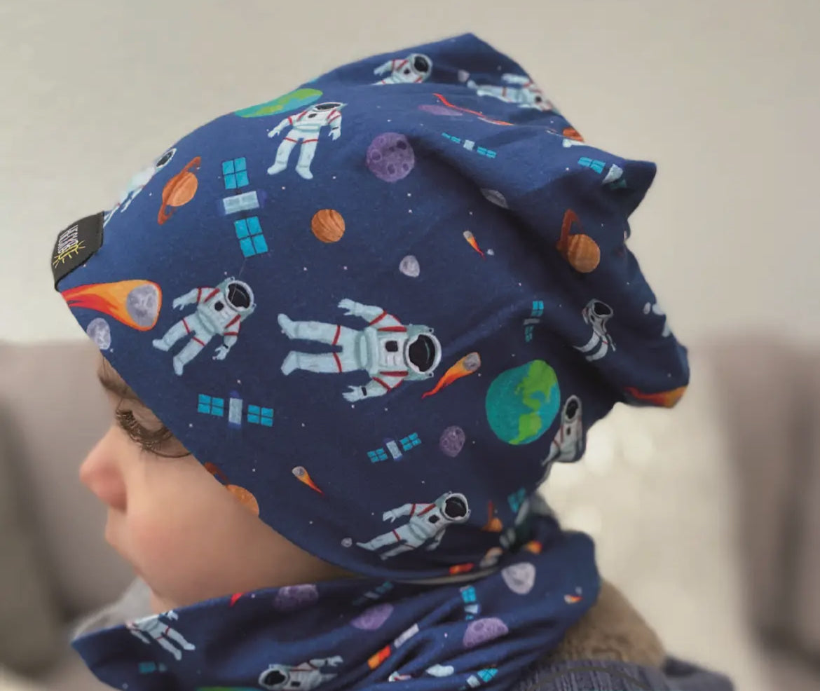 Cappellino e scaldacollo reversibile , 1-6 anni