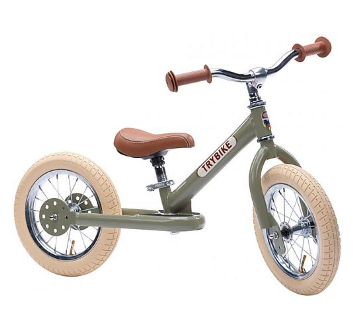 Trybike-Balance bike vintage green