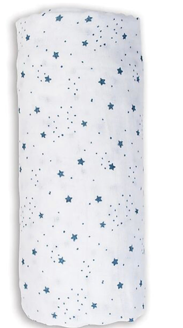 Copertina Swaddle 100x100 cm - Stella - 100% Mussola di Cotone