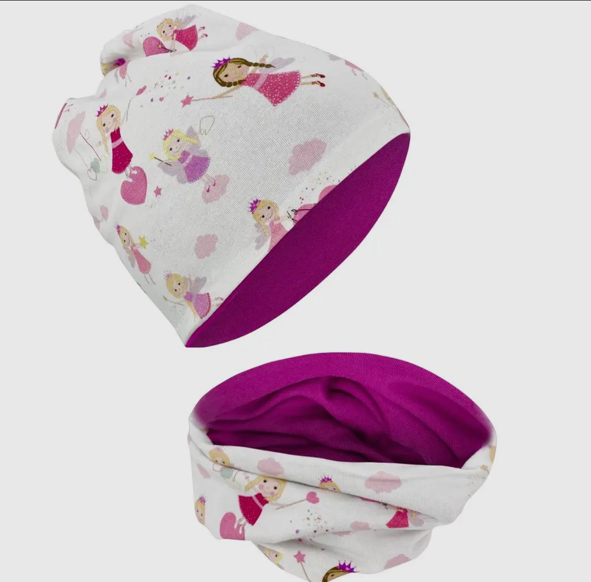 Cappellino e scaldacollo reversibile, 1-6 anni