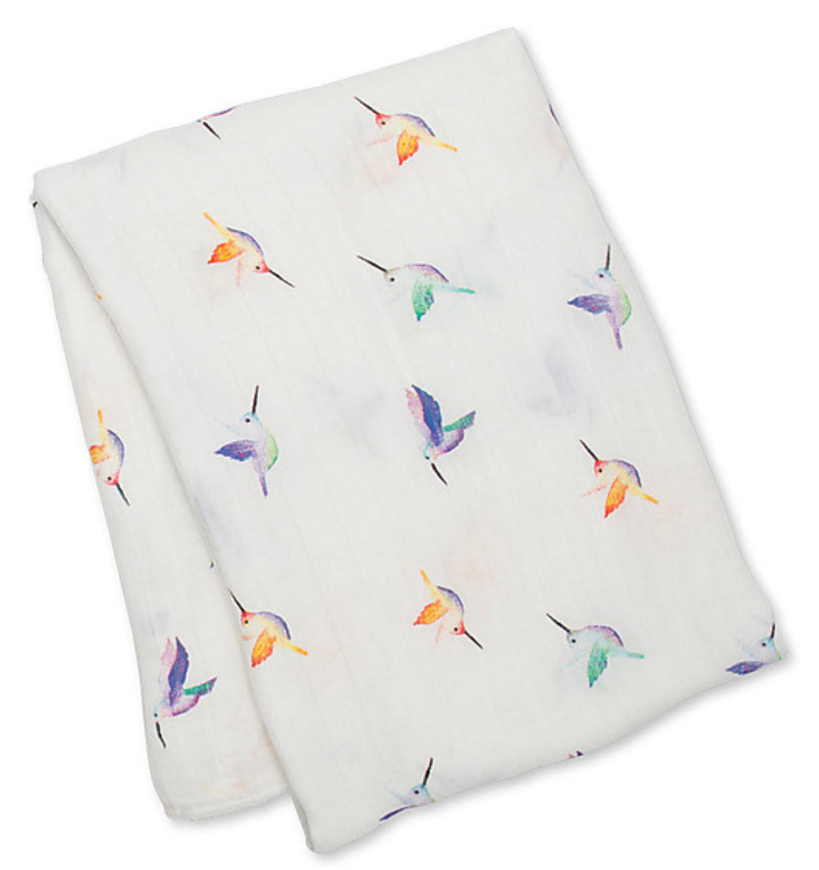 Copertina Swaddle 120 x 120 cm, Colibrì - Mussola di bambù