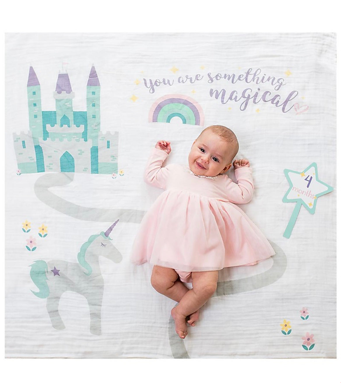 Kit Primo Anno Something Special - Copertina Swaddle in Mussola di Cotone + 14 Cards