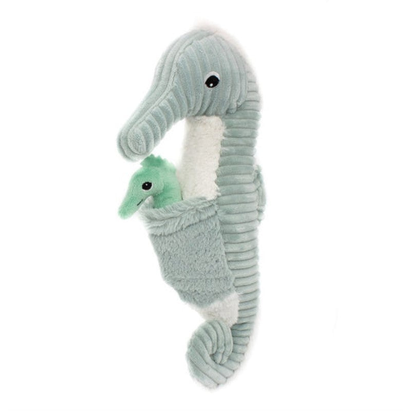 Peluche mamma cavalluccio marino e baby-Acqua