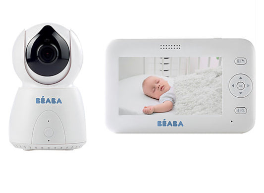 Béaba  Video Baby Monitor ZEN+ - Video Camera Auto Rotante ad Alte Prestazioni con Infrarossi e Sensori di Movimento