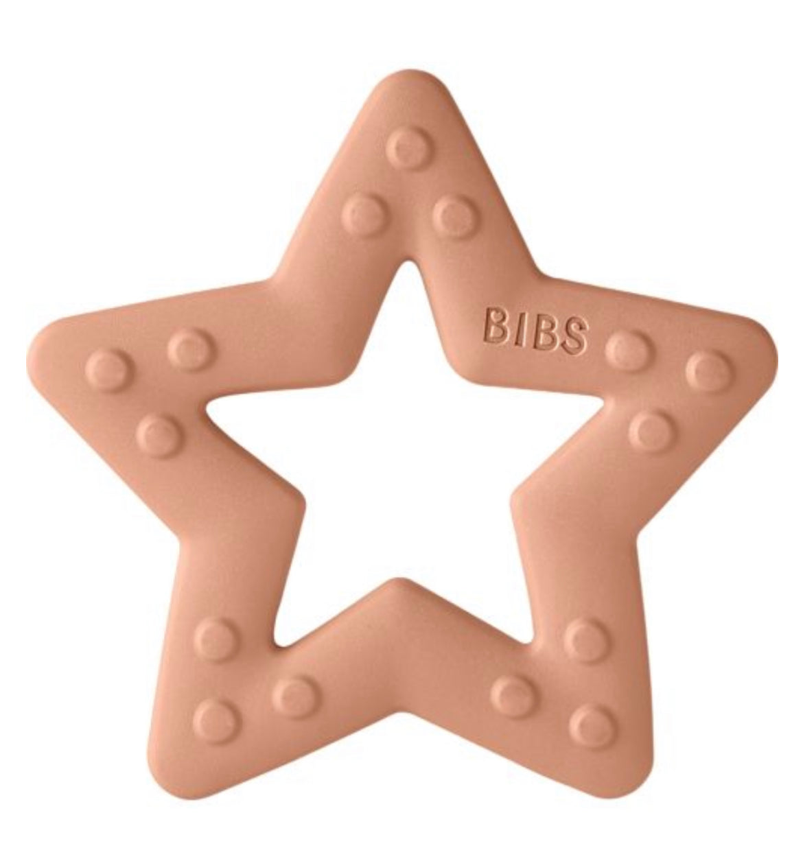 BIBS  Massaggiagengive Baby Bitie - Stella Rosa Pesca - Senza BPA, PVC e Ftalati