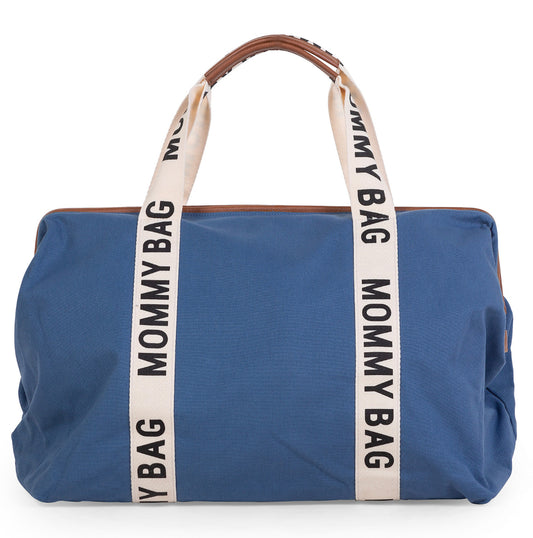 Childhome  Mommy Bag - Indigo - Nuovo Look Sportivo! - 55x30x40 cm - Include Materassino per il Cambio!