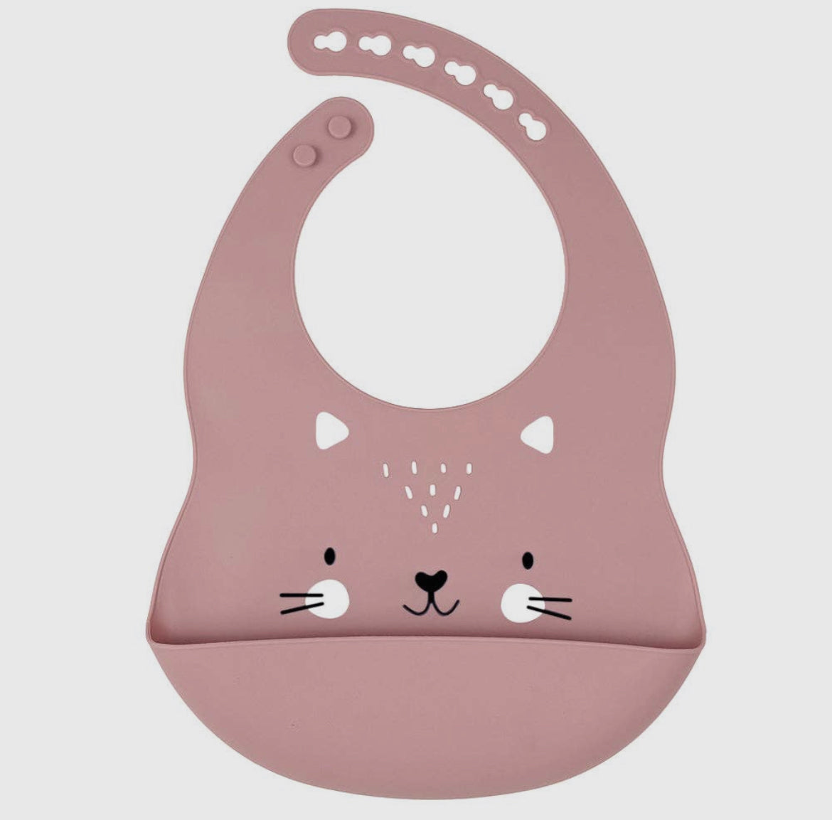 Bavaglino in silicone-Gatto rosa