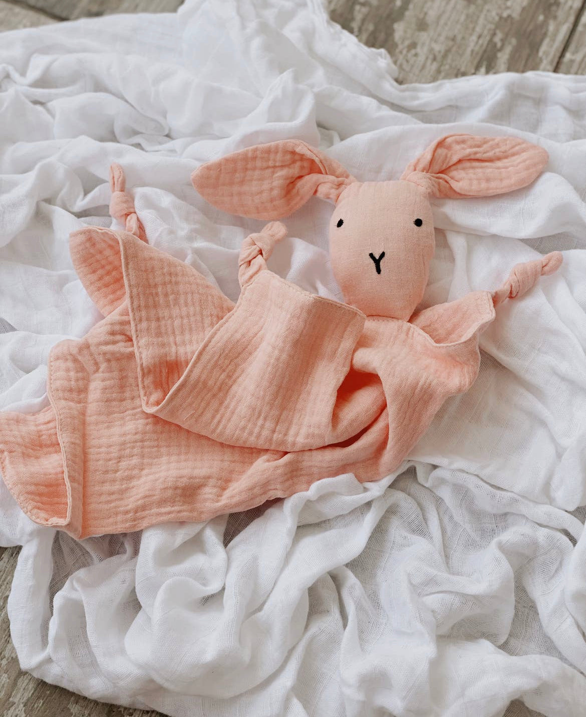 Doudou in mussola di cotone-Rosa baby