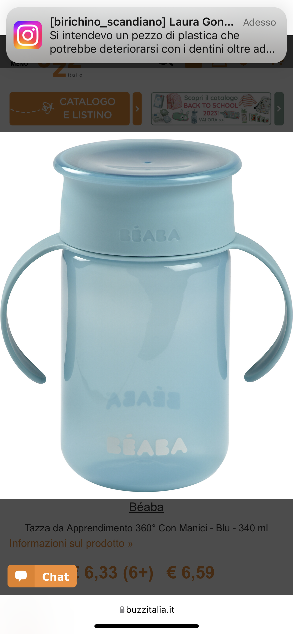 Béaba  Tazza da Apprendimento 360° Con Manici - Blu - 340 ml lo