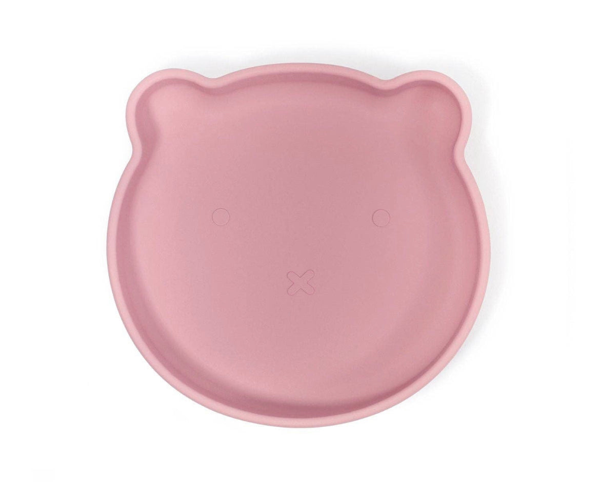 Piatto in silicone con ventosa-Rosa